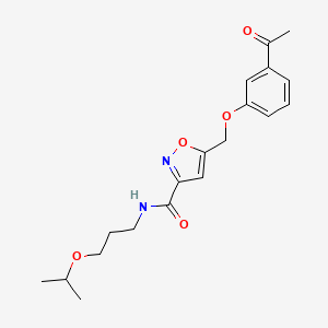molecular formula C19H24N2O5 B5062825 5-[(3-acetylphenoxy)methyl]-N-(3-isopropoxypropyl)-3-isoxazolecarboxamide 