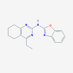 molecular formula C17H18N4O B506283 N-(1,3-benzoxazol-2-yl)-4-ethyl-5,6,7,8-tetrahydroquinazolin-2-amine CAS No. 371926-89-5