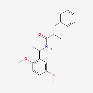 molecular formula C20H25NO3 B5062850 N-[1-(2,5-dimethoxyphenyl)ethyl]-2-methyl-3-phenylpropanamide 