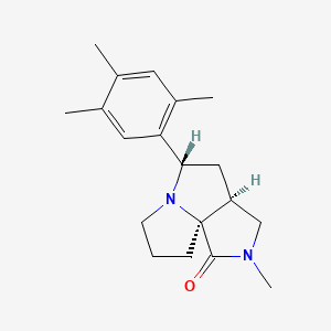 molecular formula C19H26N2O B5062855 (3aS*,5S*,9aS*)-2-methyl-5-(2,4,5-trimethylphenyl)hexahydro-7H-pyrrolo[3,4-g]pyrrolizin-1(2H)-one 