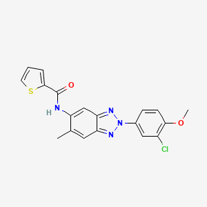 N-[2-(3-chloro-4-methoxyphenyl)-6-methyl-2H-1,2,3-benzotriazol-5-yl]-2-thiophenecarboxamide