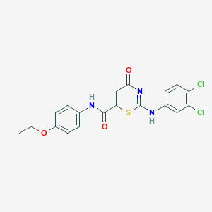 molecular formula C19H17Cl2N3O3S B506290 2-(3,4-dichloroanilino)-N-(4-ethoxyphenyl)-4-oxo-5,6-dihydro-1,3-thiazine-6-carboxamide 