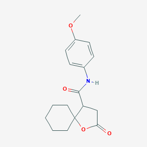 molecular formula C17H21NO4 B506291 N-(4-methoxyphenyl)-2-oxo-1-oxaspiro[4.5]decane-4-carboxamide CAS No. 433967-68-1