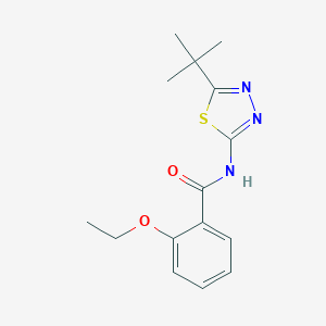 molecular formula C15H19N3O2S B506292 N-(5-tert-butyl-1,3,4-thiadiazol-2-yl)-2-ethoxybenzamide 