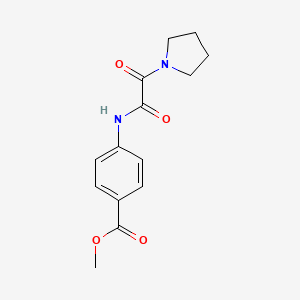 molecular formula C14H16N2O4 B5062923 methyl 4-{[oxo(1-pyrrolidinyl)acetyl]amino}benzoate 