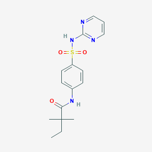 molecular formula C16H20N4O3S B506293 2,2-dimethyl-N-[4-(pyrimidin-2-ylsulfamoyl)phenyl]butanamide 