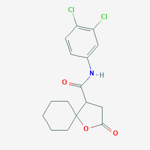 molecular formula C16H17Cl2NO3 B506295 N-(3,4-dichlorophenyl)-2-oxo-1-oxaspiro[4.5]decane-4-carboxamide 