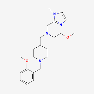 molecular formula C22H34N4O2 B5062950 2-methoxy-N-{[1-(2-methoxybenzyl)-4-piperidinyl]methyl}-N-[(1-methyl-1H-imidazol-2-yl)methyl]ethanamine 