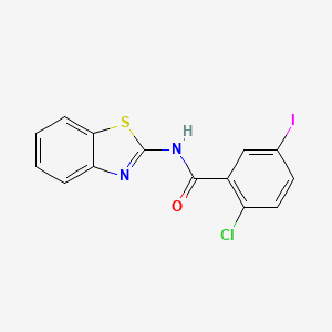 molecular formula C14H8ClIN2OS B5062971 N-1,3-benzothiazol-2-yl-2-chloro-5-iodobenzamide 
