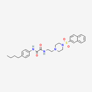 molecular formula C28H34N4O4S B5062993 N-(4-butylphenyl)-N'-{2-[4-(2-naphthylsulfonyl)-1-piperazinyl]ethyl}ethanediamide 