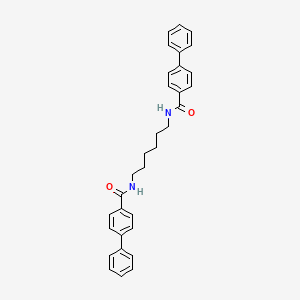molecular formula C32H32N2O2 B5063005 N,N'-1,6-hexanediyldi(4-biphenylcarboxamide) 