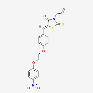 molecular formula C21H18N2O5S2 B5063029 3-allyl-5-{4-[2-(4-nitrophenoxy)ethoxy]benzylidene}-2-thioxo-1,3-thiazolidin-4-one 