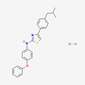 molecular formula C25H25BrN2OS B5063038 4-(4-isobutylphenyl)-N-(4-phenoxyphenyl)-1,3-thiazol-2-amine hydrobromide 