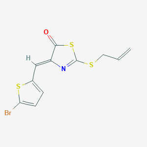 molecular formula C11H8BrNOS3 B5063041 2-(allylthio)-4-[(5-bromo-2-thienyl)methylene]-1,3-thiazol-5(4H)-one 