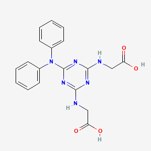 molecular formula C19H18N6O4 B5063061 2,2'-{[6-(diphenylamino)-1,3,5-triazine-2,4-diyl]diimino}diacetic acid 