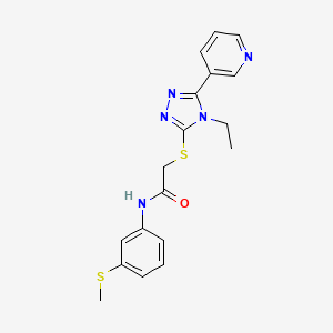 molecular formula C18H19N5OS2 B5063065 2-{[4-ethyl-5-(3-pyridinyl)-4H-1,2,4-triazol-3-yl]thio}-N-[3-(methylthio)phenyl]acetamide 