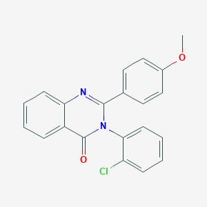 molecular formula C21H15ClN2O2 B506310 3-(2-chlorophenyl)-2-(4-methoxyphenyl)-4(3H)-quinazolinone CAS No. 498538-44-6