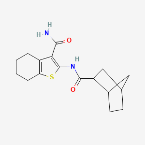 molecular formula C17H22N2O2S B5063102 2-[(bicyclo[2.2.1]hept-2-ylcarbonyl)amino]-4,5,6,7-tetrahydro-1-benzothiophene-3-carboxamide 