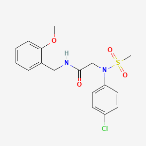 molecular formula C17H19ClN2O4S B5063104 N~2~-(4-chlorophenyl)-N~1~-(2-methoxybenzyl)-N~2~-(methylsulfonyl)glycinamide CAS No. 5862-28-2