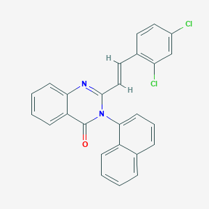 molecular formula C26H16Cl2N2O B506311 2-[2-(2,4-dichlorophenyl)vinyl]-3-(1-naphthyl)-4(3H)-quinazolinone CAS No. 487039-18-9