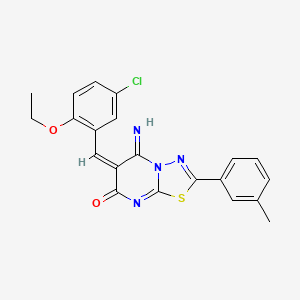 6-(5-chloro-2-ethoxybenzylidene)-5-imino-2-(3-methylphenyl)-5,6-dihydro-7H-[1,3,4]thiadiazolo[3,2-a]pyrimidin-7-one