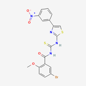 5-bromo-2-methoxy-N-({[4-(3-nitrophenyl)-1,3-thiazol-2-yl]amino}carbonothioyl)benzamide