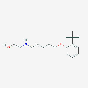 molecular formula C17H29NO2 B5063124 2-{[5-(2-tert-butylphenoxy)pentyl]amino}ethanol 
