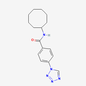 molecular formula C16H21N5O B5063135 N-cyclooctyl-4-(1H-tetrazol-1-yl)benzamide 