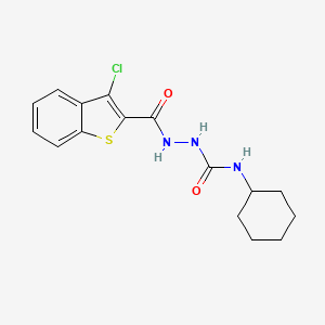2-[(3-chloro-1-benzothien-2-yl)carbonyl]-N-cyclohexylhydrazinecarboxamide