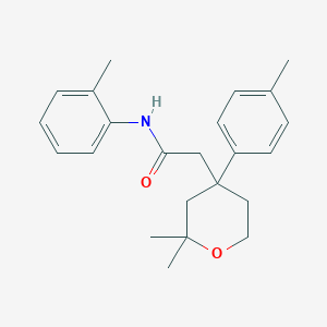 molecular formula C23H29NO2 B506316 2-[2,2-dimethyl-4-(4-methylphenyl)tetrahydro-2H-pyran-4-yl]-N-(2-methylphenyl)acetamide CAS No. 306967-24-8