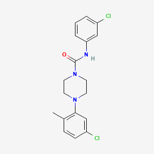 molecular formula C18H19Cl2N3O B5063164 4-(5-chloro-2-methylphenyl)-N-(3-chlorophenyl)-1-piperazinecarboxamide 