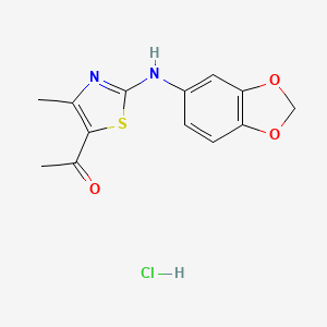 molecular formula C13H13ClN2O3S B5063168 1-[2-(1,3-benzodioxol-5-ylamino)-4-methyl-1,3-thiazol-5-yl]ethanone hydrochloride 