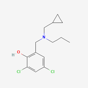 molecular formula C14H19Cl2NO B5063177 2,4-dichloro-6-{[(cyclopropylmethyl)(propyl)amino]methyl}phenol 