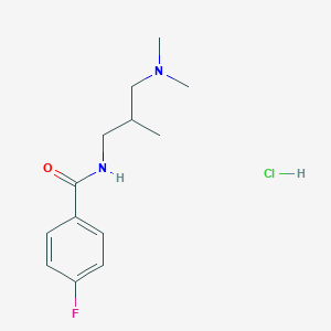 molecular formula C13H20ClFN2O B5063184 N-[3-(dimethylamino)-2-methylpropyl]-4-fluorobenzamide hydrochloride 