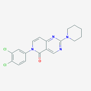 molecular formula C18H16Cl2N4O B5063191 6-(3,4-dichlorophenyl)-2-(1-piperidinyl)pyrido[4,3-d]pyrimidin-5(6H)-one 