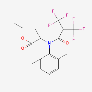 molecular formula C17H19F6NO3 B5063205 ethyl N-(2,6-dimethylphenyl)-N-[3,3,3-trifluoro-2-(trifluoromethyl)propanoyl]alaninate 
