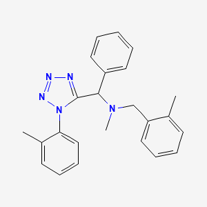 molecular formula C24H25N5 B5063223 N-methyl-N-(2-methylbenzyl)-1-[1-(2-methylphenyl)-1H-tetrazol-5-yl]-1-phenylmethanamine 
