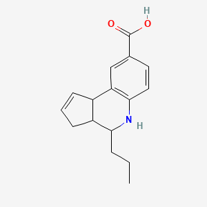molecular formula C16H19NO2 B5063250 4-propyl-3a,4,5,9b-tetrahydro-3H-cyclopenta[c]quinoline-8-carboxylic acid 