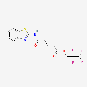 molecular formula C15H14F4N2O3S B5063264 2,2,3,3-tetrafluoropropyl 5-(1,3-benzothiazol-2-ylamino)-5-oxopentanoate 
