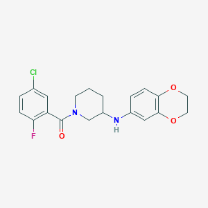 molecular formula C20H20ClFN2O3 B5063266 1-(5-chloro-2-fluorobenzoyl)-N-(2,3-dihydro-1,4-benzodioxin-6-yl)-3-piperidinamine 