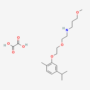 molecular formula C20H33NO7 B5063271 N-{2-[2-(5-isopropyl-2-methylphenoxy)ethoxy]ethyl}-3-methoxy-1-propanamine oxalate 