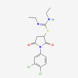 1-(3,4-dichlorophenyl)-2,5-dioxo-3-pyrrolidinyl N,N'-diethylimidothiocarbamate