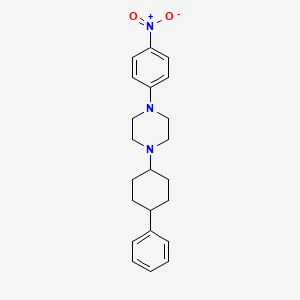 molecular formula C22H27N3O2 B5063283 1-(4-nitrophenyl)-4-(4-phenylcyclohexyl)piperazine 
