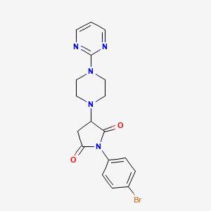 molecular formula C18H18BrN5O2 B5063307 1-(4-bromophenyl)-3-[4-(2-pyrimidinyl)-1-piperazinyl]-2,5-pyrrolidinedione 