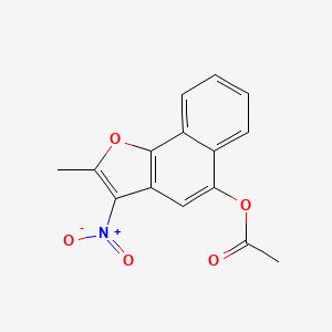 molecular formula C15H11NO5 B5063309 2-methyl-3-nitronaphtho[1,2-b]furan-5-yl acetate 