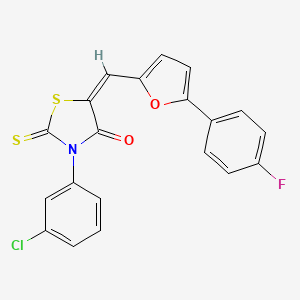 molecular formula C20H11ClFNO2S2 B5063316 3-(3-chlorophenyl)-5-{[5-(4-fluorophenyl)-2-furyl]methylene}-2-thioxo-1,3-thiazolidin-4-one 