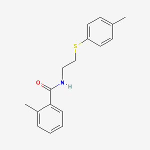 molecular formula C17H19NOS B5063324 2-methyl-N-{2-[(4-methylphenyl)thio]ethyl}benzamide 