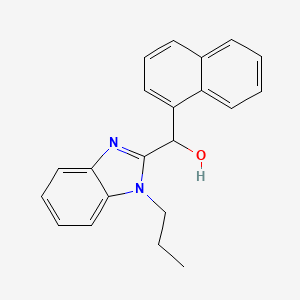 molecular formula C21H20N2O B5063327 1-naphthyl(1-propyl-1H-benzimidazol-2-yl)methanol 