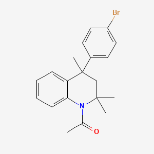 molecular formula C20H22BrNO B5063331 1-acetyl-4-(4-bromophenyl)-2,2,4-trimethyl-1,2,3,4-tetrahydroquinoline 