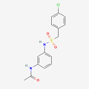 molecular formula C15H15ClN2O3S B5063333 N-(3-{[(4-chlorobenzyl)sulfonyl]amino}phenyl)acetamide 